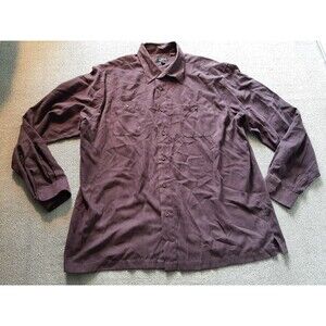 Cotton Reel Men's Shirt Cotton Size XXL Polyester Dark Purple Long Sleeve button